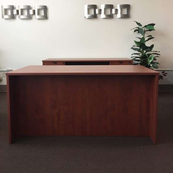 Laminate Desk Credenza Set