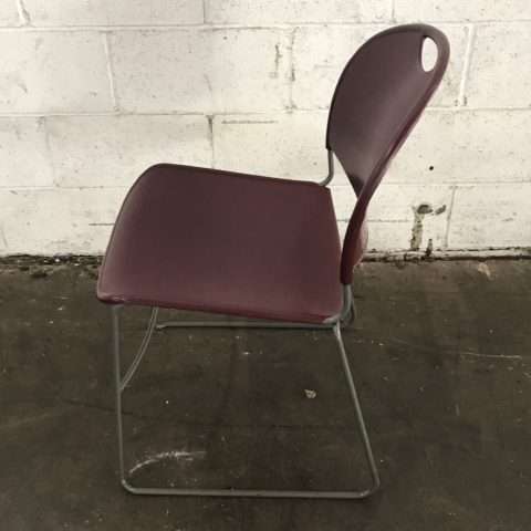 Burgundy Poly Stack Chair