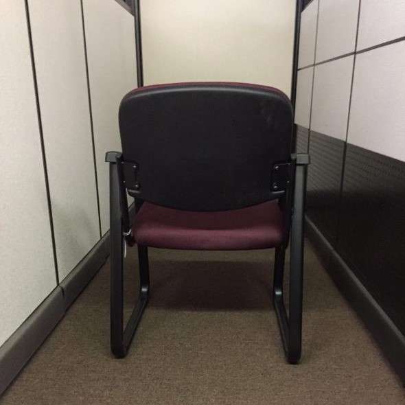 Black Sled Base Frame Guest Chair