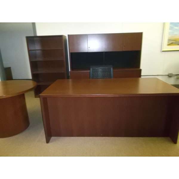 Laminate Desk Credenza Set