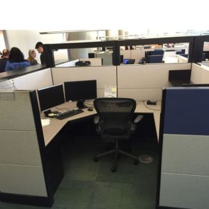Herman Miller Ethospace Workstations - Blue Accents