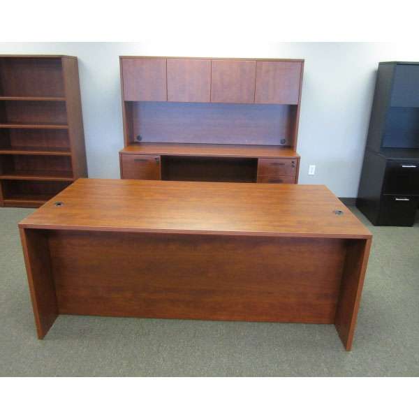 Laminate Desk Credenza Set