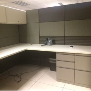 Herman Miller Ethospace Workstation – Grey/Green Fabric