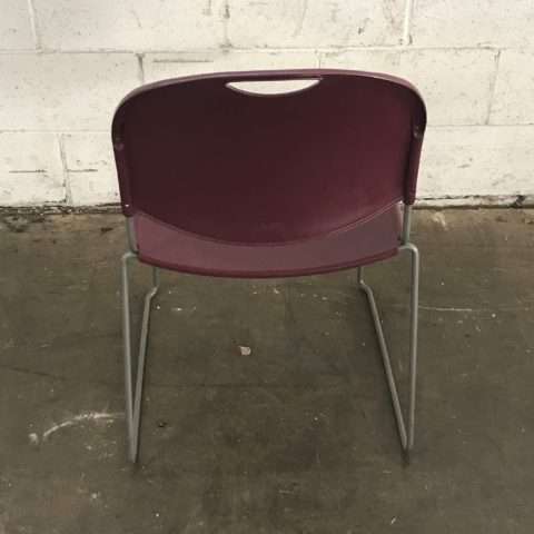 Burgundy Poly Stack Chair