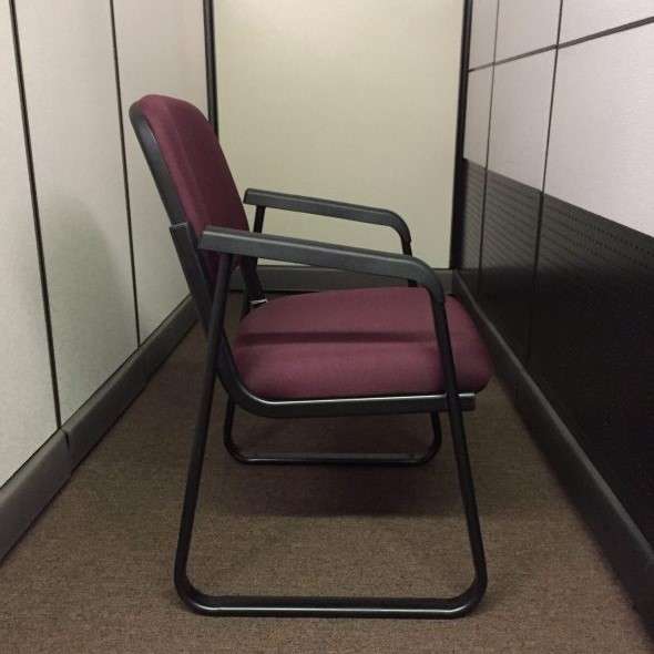 Black Sled Base Frame Guest Chair